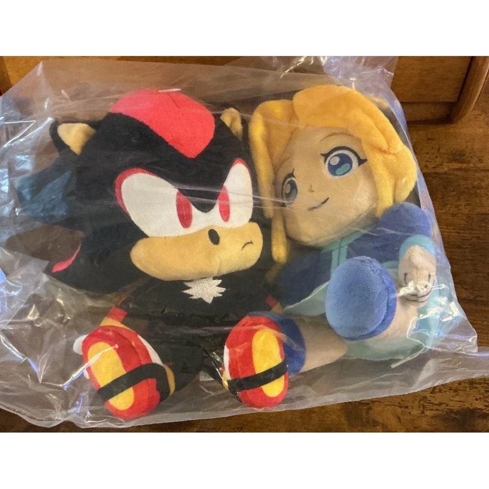 Sonic the Hedgehog Shadow and Maria Plush 2 Pack 10" Plush Kid Robot NWT Sealed - Picture 3 of 9